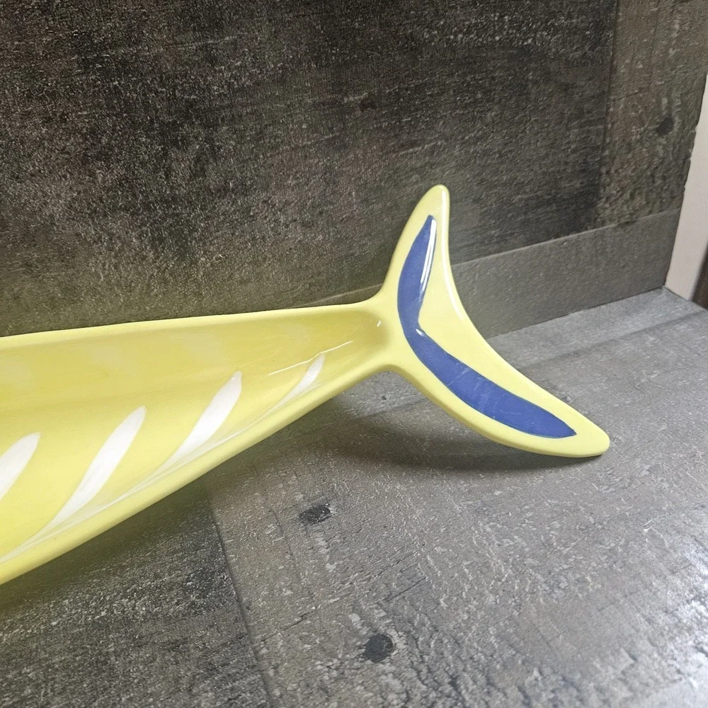 Schools Out Fish Appetizer Boat By Boston‎ Warehouse Blue And Yellow